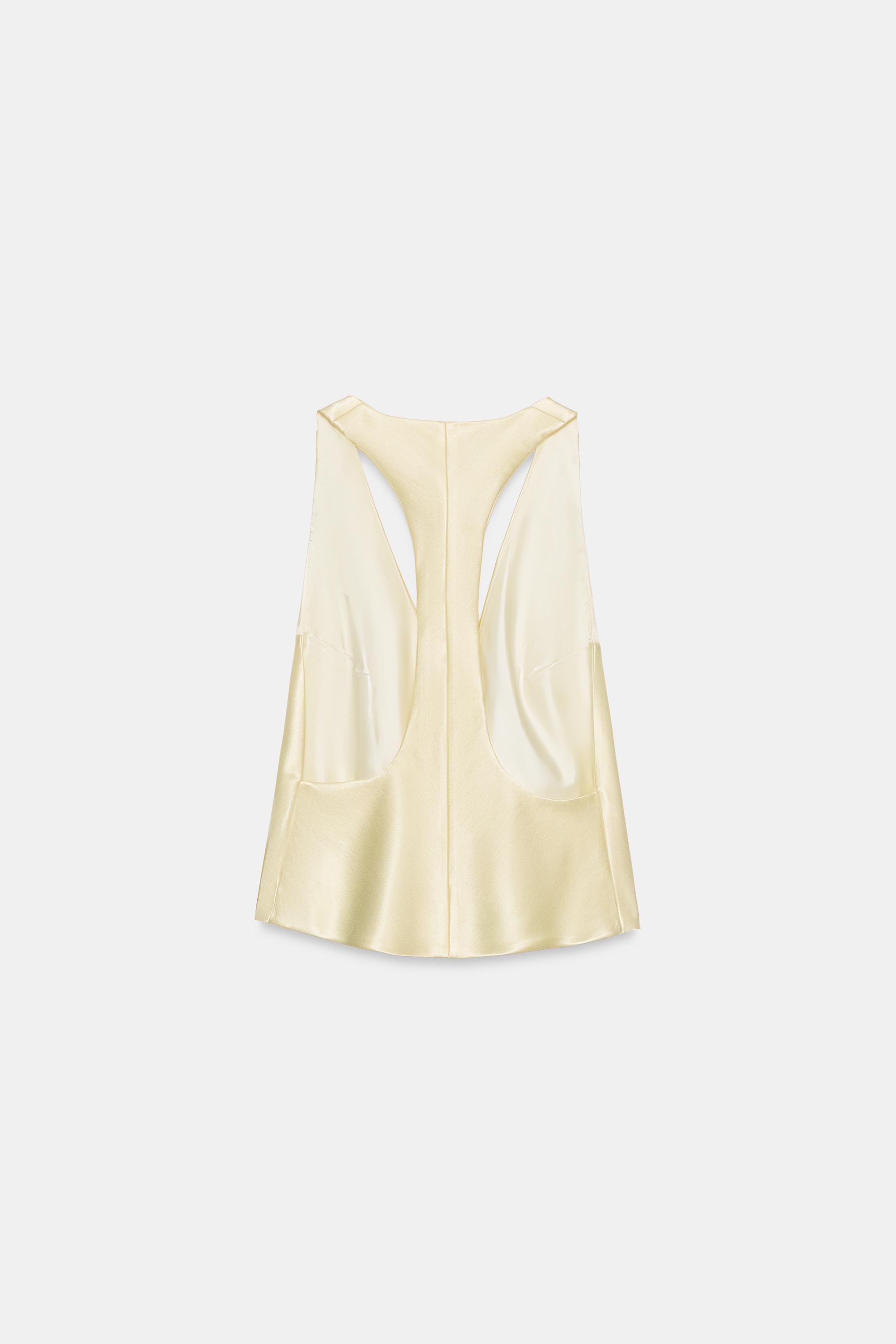 GILET SATINÉ À DEUX RANGÉES DE BOUTONS